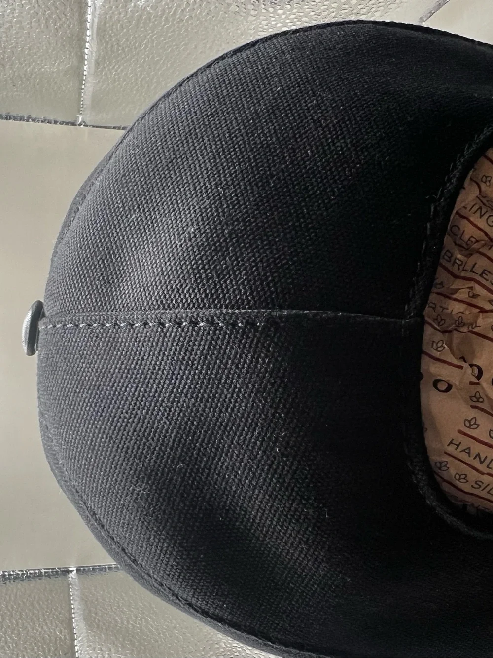 Gucci White Hat with Black Trim